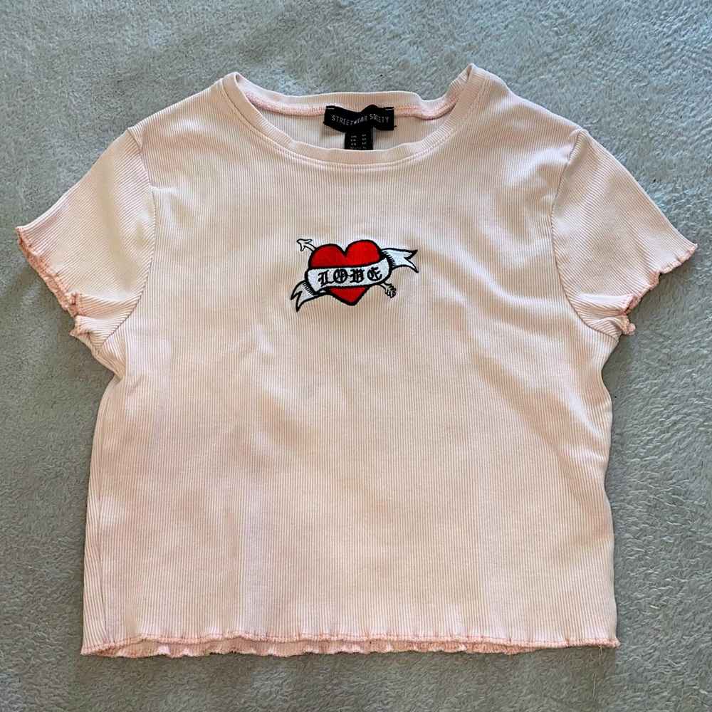 Streetwear Society Pink Crop Top